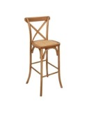 Sedia da bar alta Isak, rovere naturale, beige, L. 47 x P. 52 x H. 110 cm, 5 Kg, legno massiccio