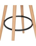 Sedia da bar alta Maxon, beige, gambe in legno di faggio, PP, L. 40 x P. 43 x H. 92,5 cm, 4.5 Kg