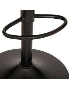 Sgabello da bar Ilsa, altezza regolabile, nero e grigio scuro, acciaio, Ø 41,5 x H. 76 cm, 5.47 Kg