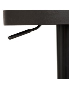 Sgabello da bar Ilsa, altezza regolabile, nero e grigio scuro, acciaio, Ø 41,5 x H. 76 cm, 5.47 Kg