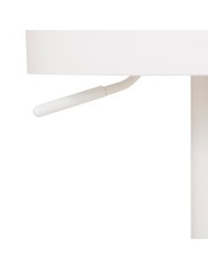 Sgabello da bar Ilsa, altezza regolabile, bianco e ocra, acciaio, Ø 41,5 x H. 76 cm, 5.47 Kg
