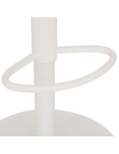 Sgabello da bar Ilsa, altezza regolabile, bianco e ocra, acciaio, Ø 41,5 x H. 76 cm, 5.47 Kg