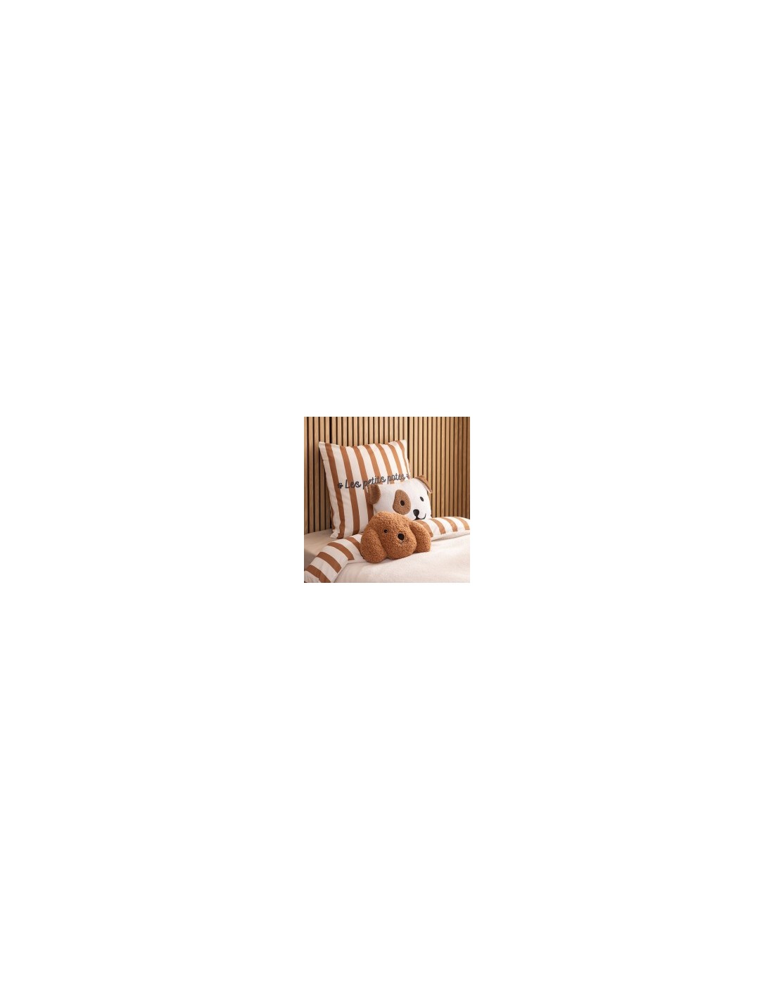 Cuscino bouclé Scott, motivo cane, bianco, 40 x 40 cm, poliestere, collezione Les petits potes