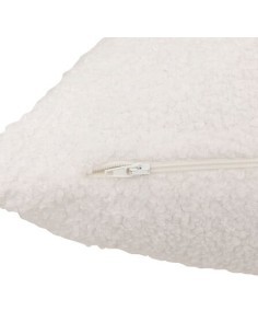 Cuscino bouclé Scott, motivo cane, bianco, 40 x 40 cm, poliestere, collezione Les petits potes