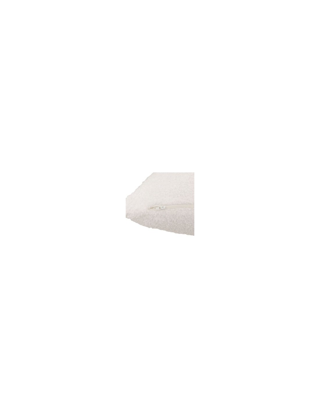 Cuscino bouclé Scott, motivo cane, bianco, 40 x 40 cm, poliestere, collezione Les petits potes