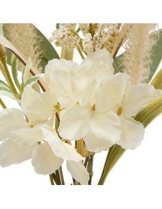 Composizione fiori secchi, Dibia, altezza 35 cm, con vaso ceramica assortito, 15 x 9 x 35 cm