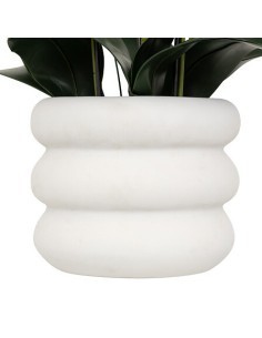 Orchidea artificiale Mick, altezza 80 cm, vaso ceramica bianco, 65 x 55 x 80 cm