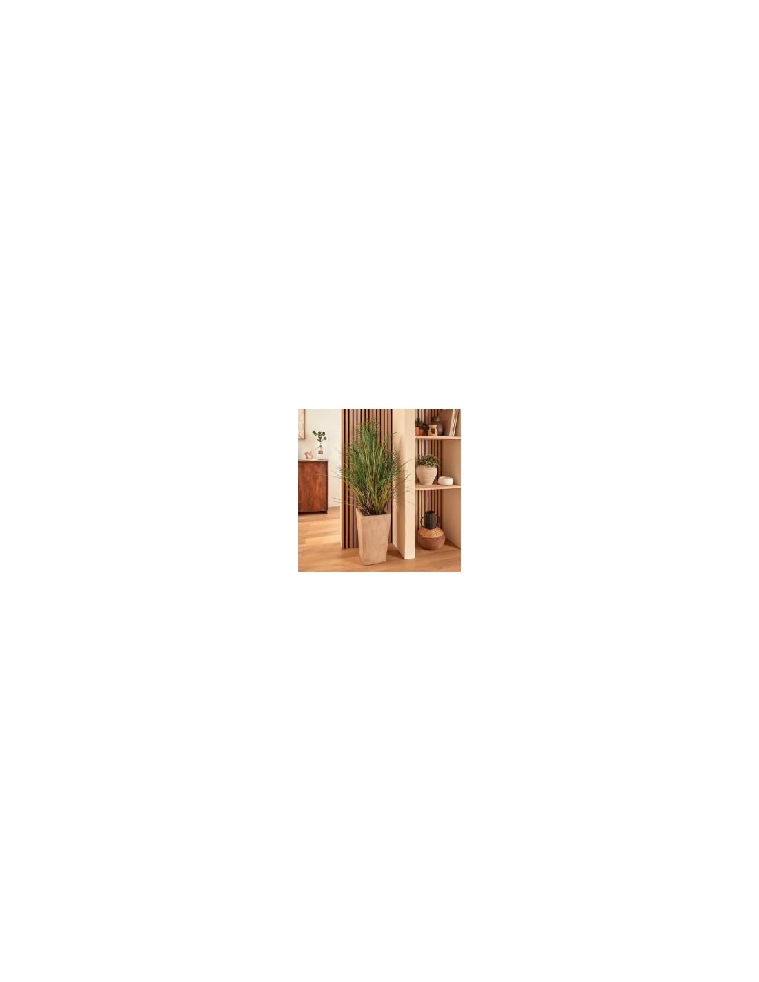 Palma artificiale, con vaso in ceramica beige, multicolore, altezza 142 cm, 60 x 60 x 142 cm