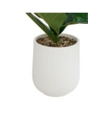 Ficus artificiale, con vaso in ceramica scanalata, multicolore, altezza 145 cm, 58 x 58 x 145 cm