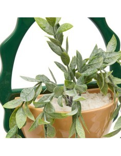 Pianta artificiale sospesa, vaso ceramica assortito, Chéri, H. 40 cm, 19,5 x 9 x 52 cm