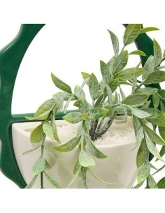 Pianta artificiale sospesa, vaso ceramica assortito, Chéri, H. 40 cm, 19,5 x 9 x 52 cm