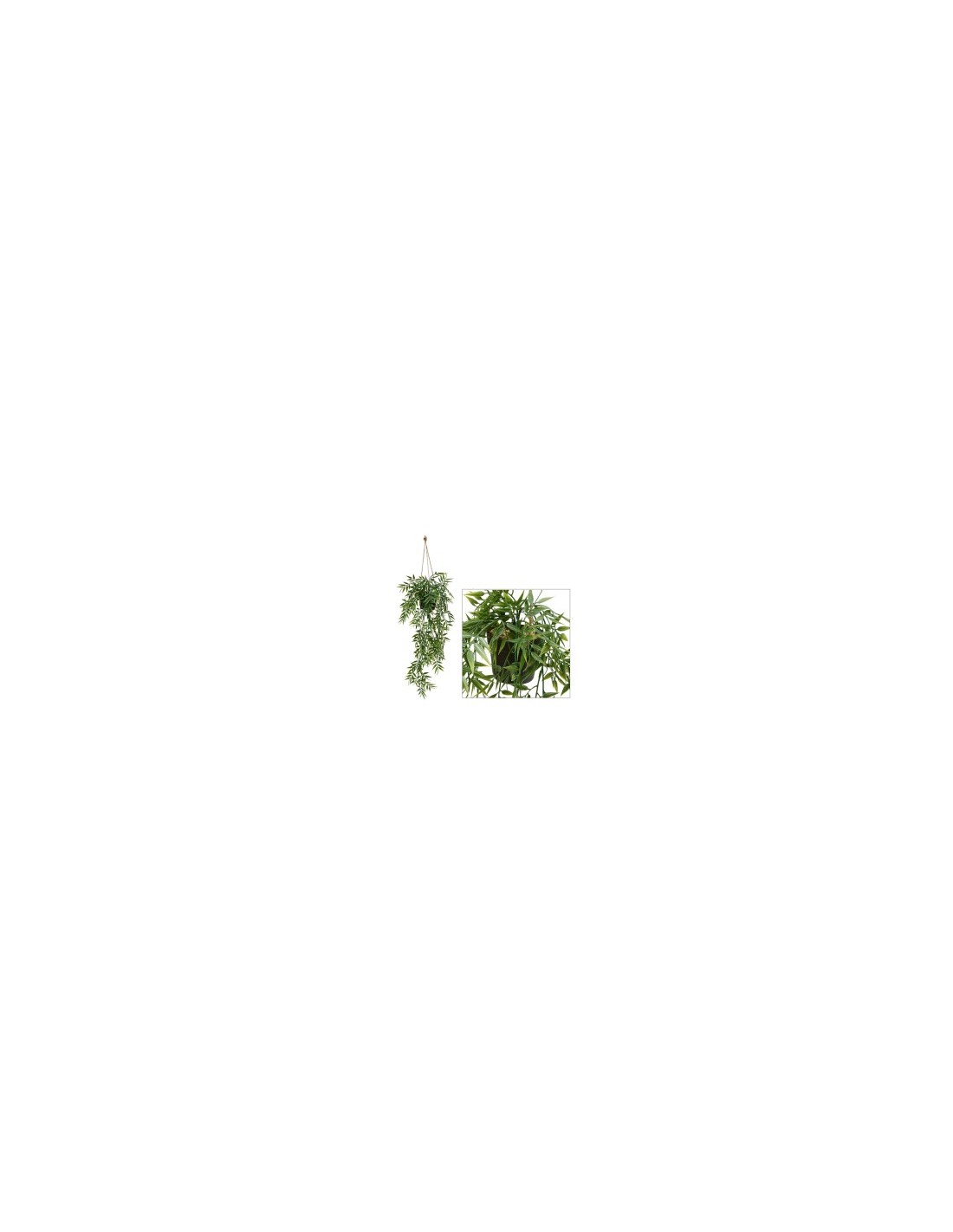 Bambù pensile, pianta artificiale verde, Liora, H. 67 cm, 10 x 10 x 75 cm