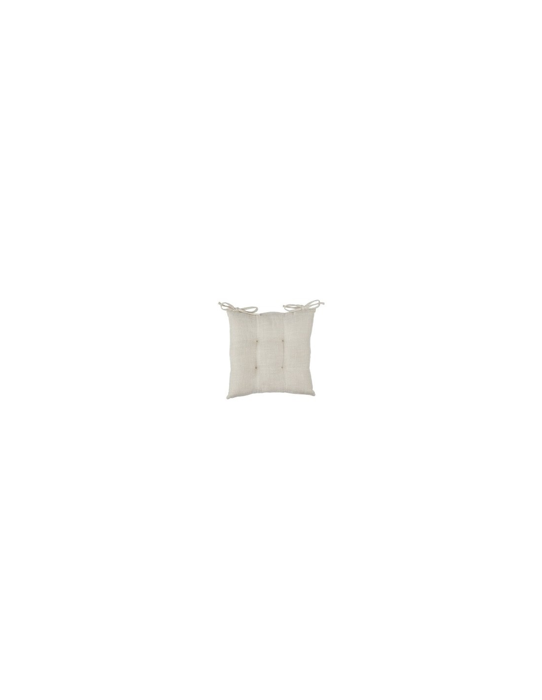 Cuscino per sedia Clem, 38 x 38 cm, poliestere beige lino, altezza 5 cm