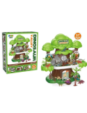 VALLE DEI DINOSAURI, GIOCATTOLO, 37 PEZZI, DINOSAURI PER BAMBINI, AMBIENTE PREISTORICO, SET COSTRUZIONI, COMPATIBILE
