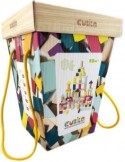 CUBIKA CBK15184, SET 100 BLOCCHI LEGNO, COSTRUZIONE, IMPEGNO MOTORIO, EDUCATIVO, MULTICOLORE