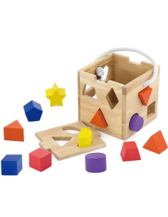 CUBO LEGNO CON FORME INCASTRO VGA53659, GIOCO EDUCATIVO