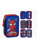 ASTUCCIO SPIDERMAN CON COLORI INCLUSI, MULTISCOMPARTI, 3 ZIP 2700001257
