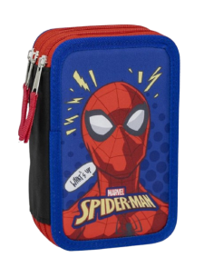 ASTUCCIO SPIDERMAN CON COLORI INCLUSI, MULTISCOMPARTI, 3 ZIP 2700001257