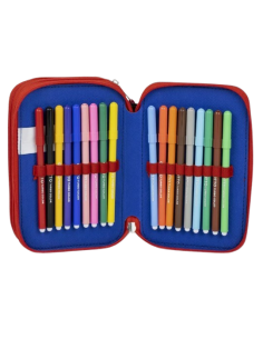 ASTUCCIO SPIDERMAN CON COLORI INCLUSI, MULTISCOMPARTI, 3 ZIP 2700001257