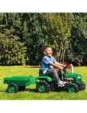 TRATTORE CON RIMORCHIO VERDE A PEDALI DOL8053 FARMER2 GIOCATTOLO BAMBINI, +3 ANNI, MEZZO AGRICOLO, ESTERNO, ROBUSTO