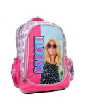 ZAINO GRANDE CON 3 CERNIERE DI BARBIE 349-86031 PER SCUOLA, BAMBINA