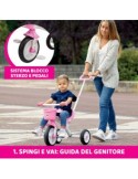 Chicco Triciclo U-GO – 2 in 1 con Manico Telescopico