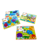 PUZZLE IN LEGNO CON ANIMALI MODELLI ASSORTITI 300678