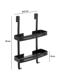 MENSOLA DOPPIA 200120 BLACKALU 32X16X60CM NERO ALLUMINIO