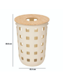 PORTABIANCHERIA 206717 HARMONY 60LT BAMBOO CON COPERCHIO