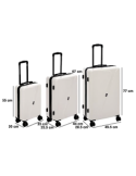 VALIGIA 213500A 3 MIS ABS BIANCO CON RUOTE 49,5X28,5X77CM