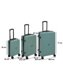 VALIGIA 213500B 1 MIS ABS VERDE CON RUOTE 35X20X55CM
