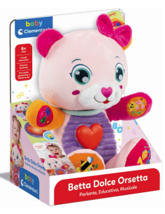 Betta Dolce Orsetta Baby Clementoni – Peluche Parlante Interattivo Educativo 6m+