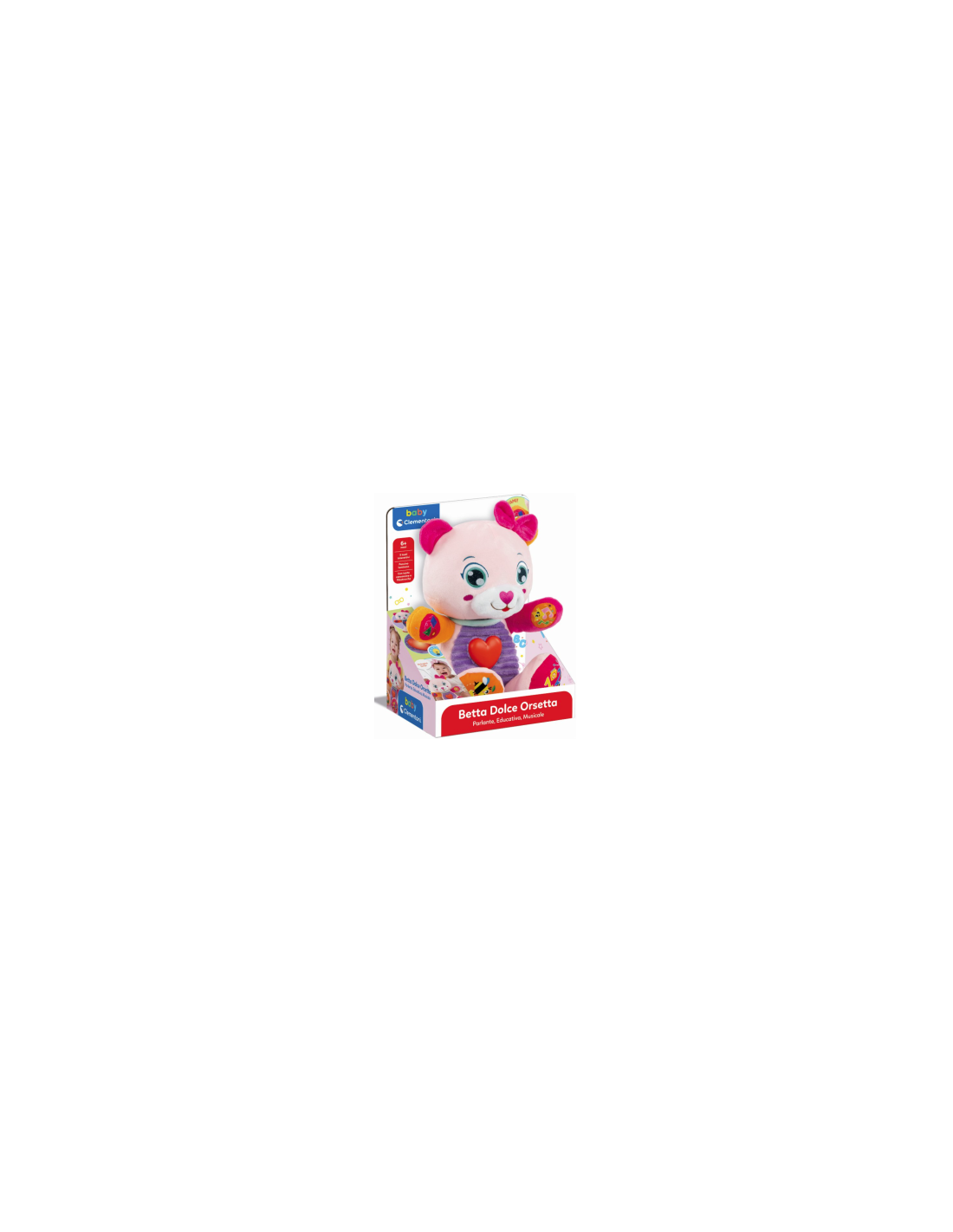 Betta Dolce Orsetta Baby Clementoni – Peluche Parlante Interattivo Educativo 6m+