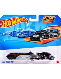 Hot Wheels Camion da Pista Track Fleet Mattel HYT56 – Veicoli Assortiti con Rimorchio