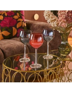 Set 6 calici da vino, Lucia, 42 cl, vetro multicolore, dimensioni 9,5x20 cm