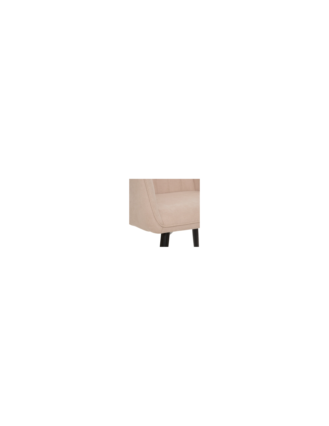 Poltrona da pranzo Visoca, beige, acciaio, dimensioni 61,5x57x83 cm