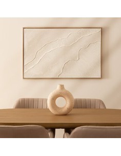 Poltrona da pranzo Visoca, beige, acciaio, dimensioni 61,5x57x83 cm