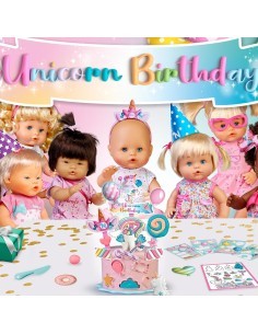 Nenuco Unicorn Birthday Famosa – Bambola Compleanno con Torta Personalizzabile