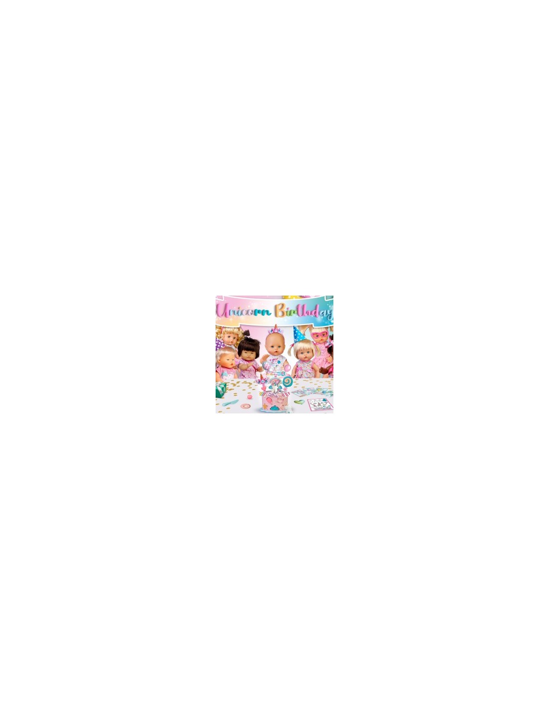 Nenuco Unicorn Birthday Famosa – Bambola Compleanno con Torta Personalizzabile