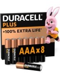 Duracell Plus Power Boost AAA Ministilo – Confezione da 8 Batterie Alcaline 1,5V