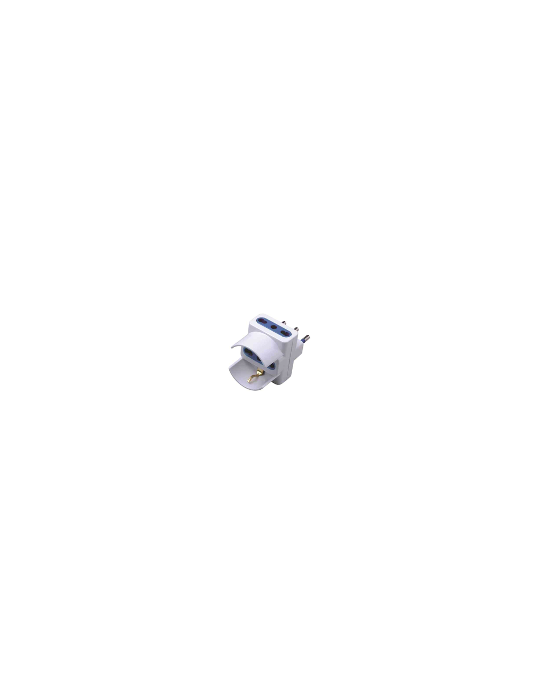 CFG Adattatore elettrico multiplo Triplo 1 Schuko + 2 Bipasso 16A