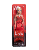 BARBIE  80° ANNIVERSARIO BAMBOLA BASE ABITO ROSSO MATTEL JGD25