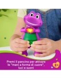 BARNEY, MANI A CUORE, LUCI E SUONI, 14CM, IL MONDO DI BARNEY, GIOCATTOLO EDUCATIVO, BAMBINI 1+ ANNO, MATTEL JFF05