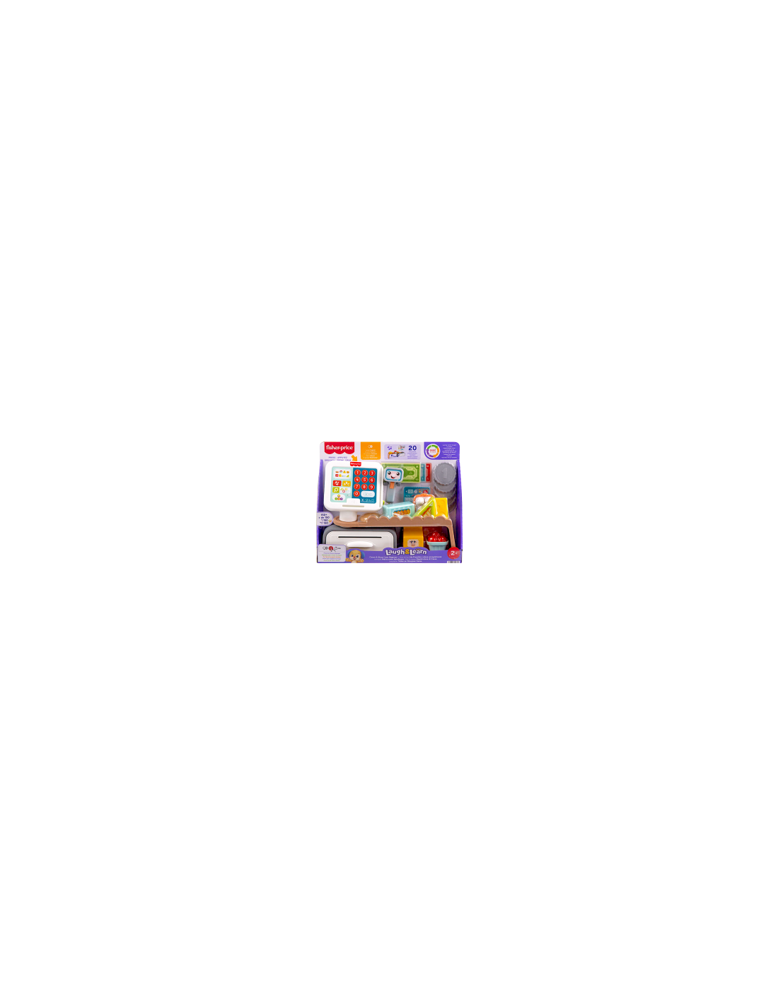 REGISTRATORE DI CASSA, EDUCATIVO, INTERATTIVO, OLTRE 150 SUONI E FRASI, 20 ACCESSORI, BAMBINI 2+ ANNI MATTEL FP JGX00