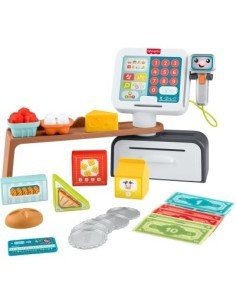 REGISTRATORE DI CASSA, EDUCATIVO, INTERATTIVO, OLTRE 150 SUONI E FRASI, 20 ACCESSORI, BAMBINI 2+ ANNI MATTEL FP JGX00