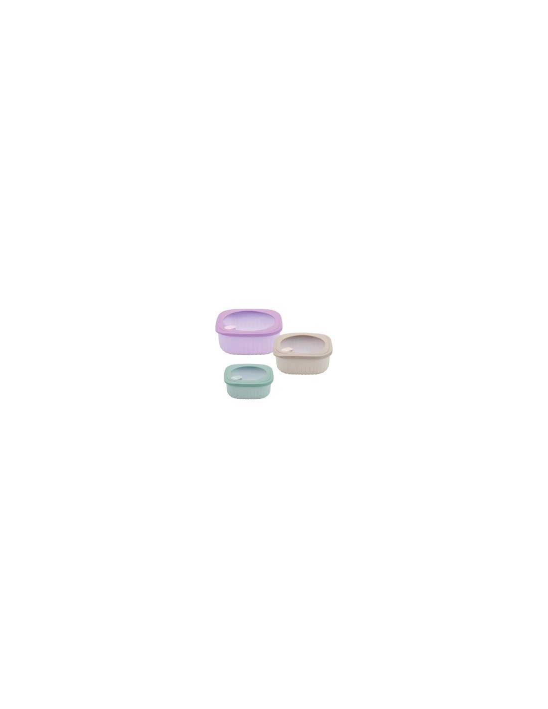 SET 3 CONTENITORI 04GD267 QUADRATI CHIUSURA ERMETICA su TreG Ingrosso