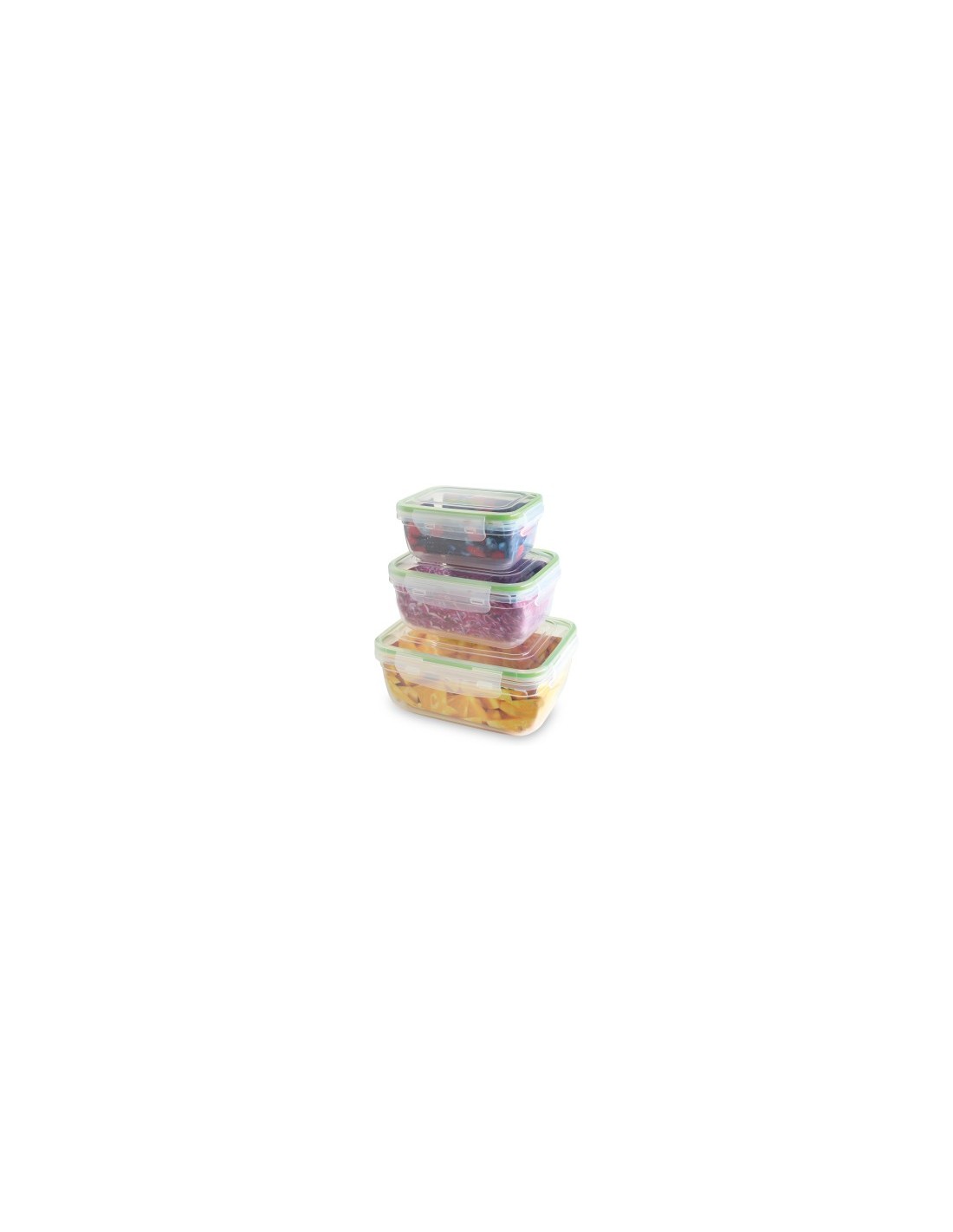 Set 3 Contenitori Rettangolari Pedrini 400/800/1400ML
