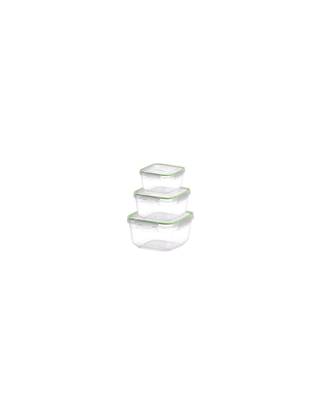 Set 3 Contenitori Quadrati Pedrini 500/900/1500ML