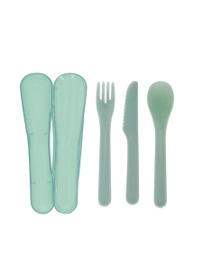 Set 3 Posate Plastica Pedrini con Astuccio Contenitore