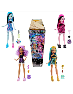 MONSTER HIGH BURIED SECRETS, BAMBOLE COZY CREEPOVER, BAMBOLA MISTERIOSA A SORPRESA, CON 5 ACCESSORI, PER BAMBINI 4+